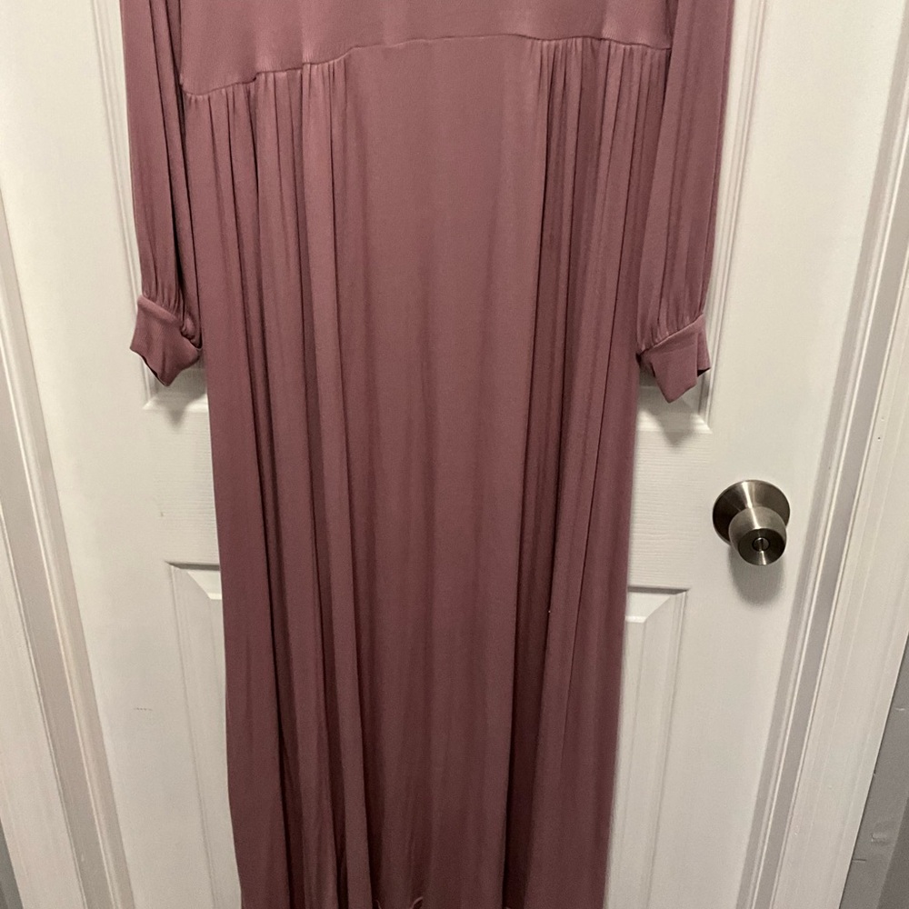 Free People Cameron Dusty Rose Pullover Oversized Timeless Maxi Dress Size XS - Picture 3 of 8